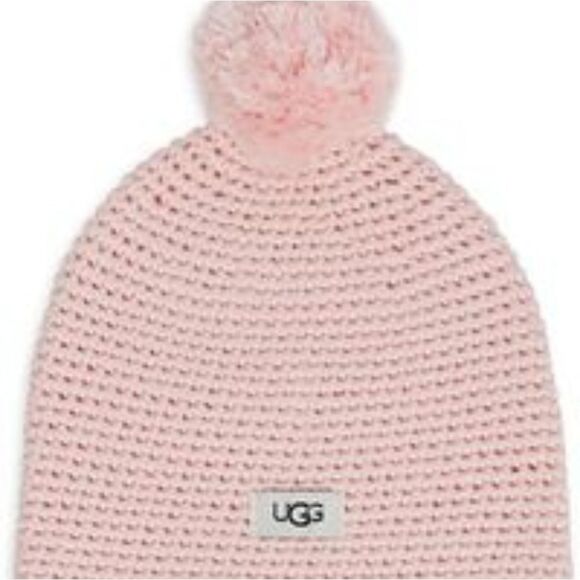 Ugg Rib Beanie w/Pom- Pink main image 5